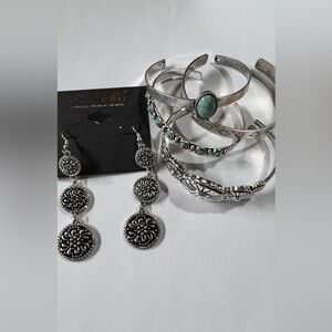 Silver and Turquoise Jewelry Set